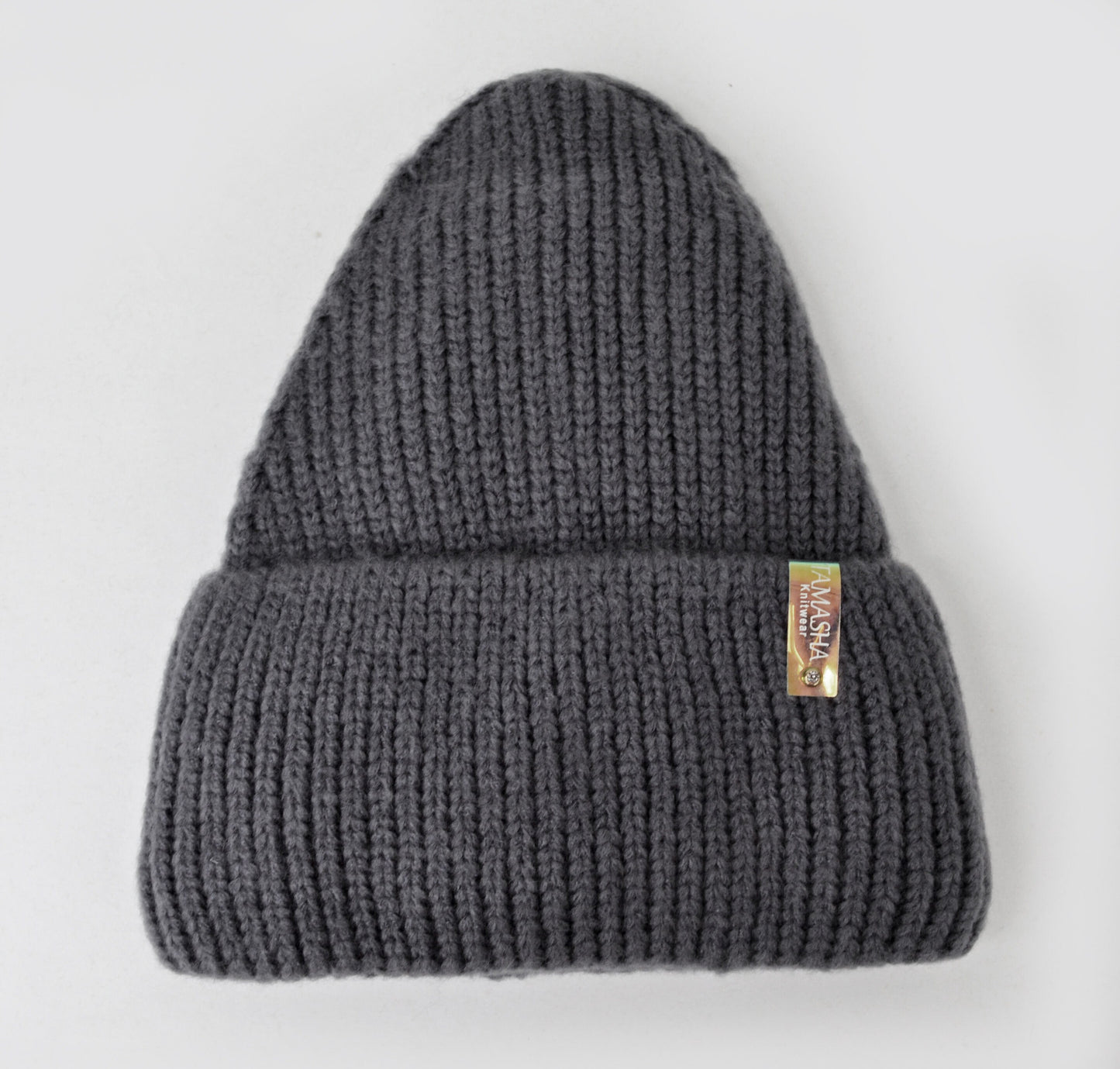 Wool Knitted Hat for Women Gray