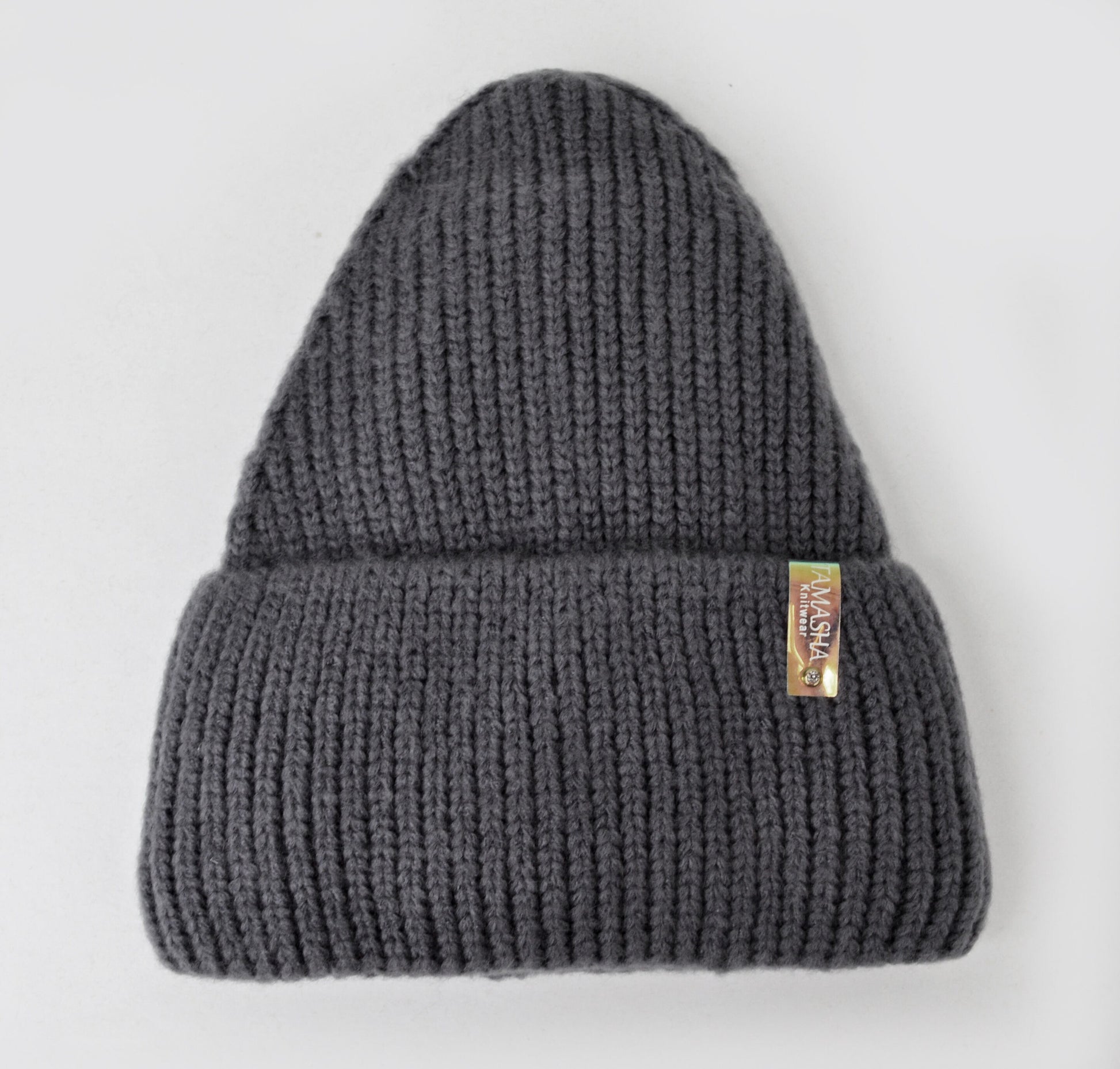 Wool Knitted Hat for Women Gray