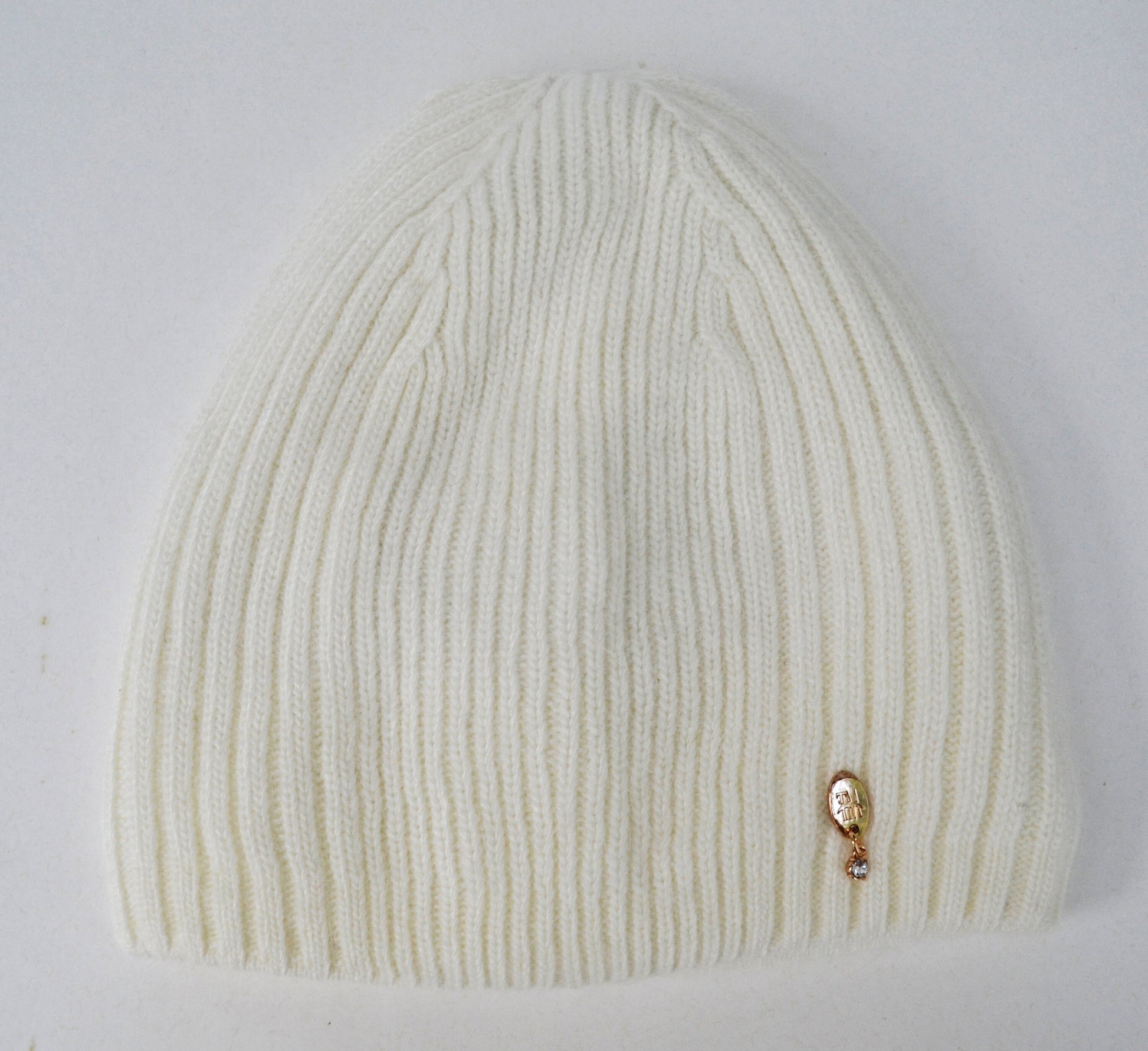 Angora Wool Beanie: Knitted Slouchy Winter Hat with Fleece Lining