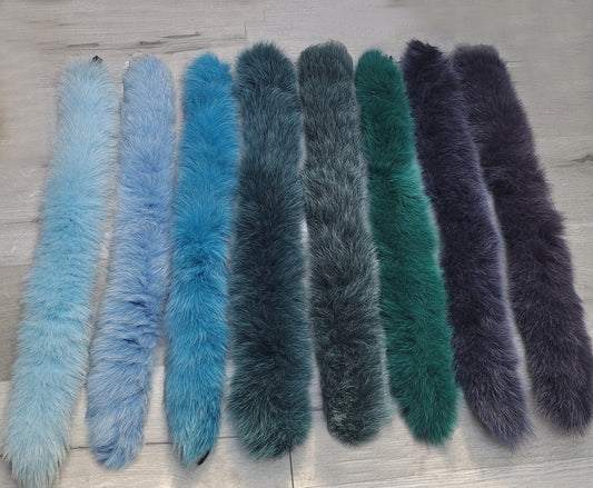 real fox fur hood trim made from fox tail fur – Single – view 1