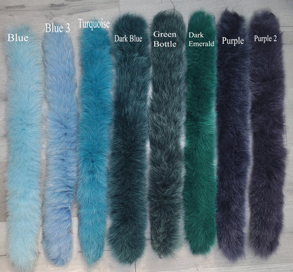 Multiple colors Fur Ruff single – genuine fox tail fur – image 2