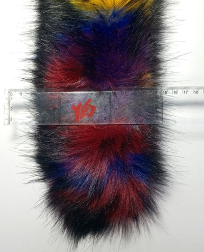 Multicolor Faux Fur Replacement Trim – 60–80 cm – product photo 6