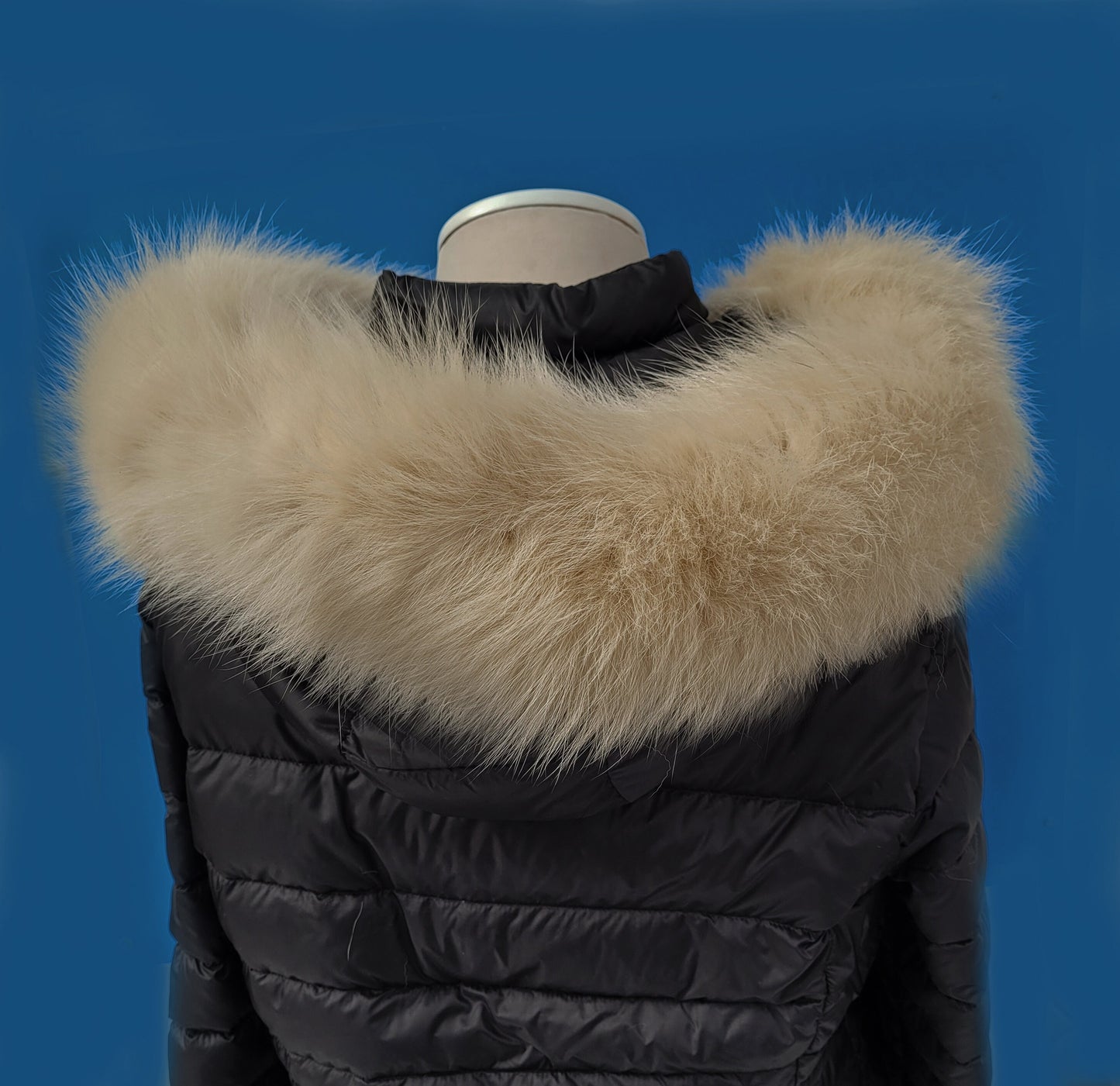 READY to SHIP From Pieces! XL Large Full Finnish Real Fox Fur Collar, Fox Fur Collar, Fur Trim for Hoodie, Fur Scarf, Fur Ruff, Beige Fox