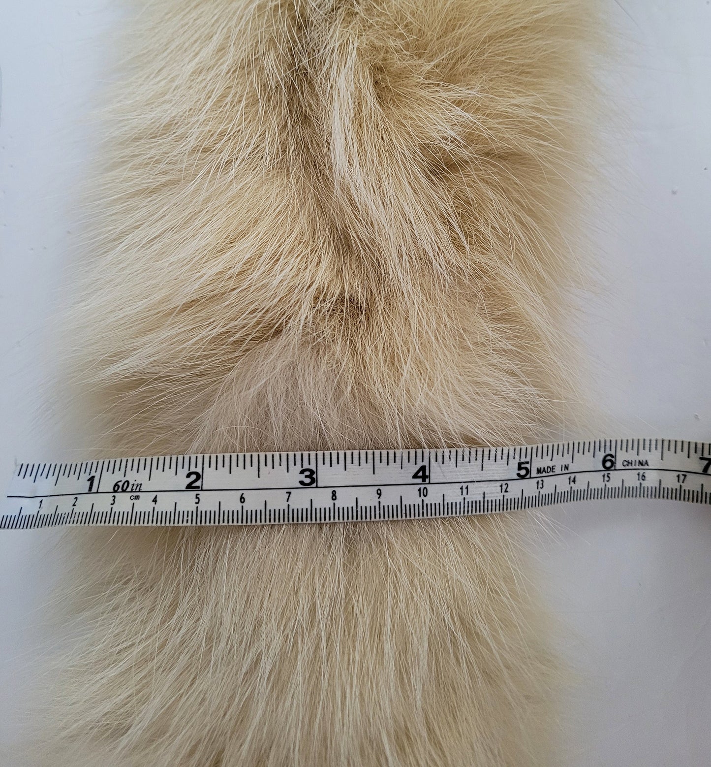 READY to SHIP From Pieces! XL Large Full Finnish Real Fox Fur Collar, Fox Fur Collar, Fur Trim for Hoodie, Fur Scarf, Fur Ruff, Beige Fox