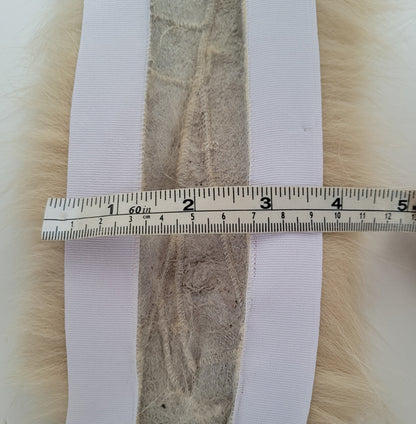 Beige Fur Trim for Hood – genuine Arctic fox fur pieces – image 8