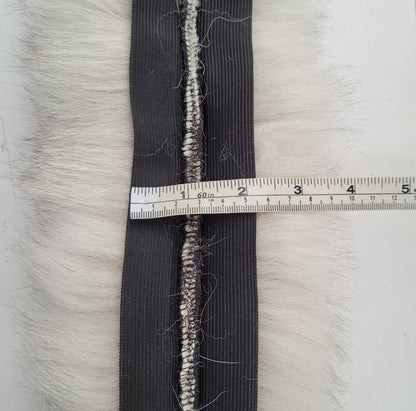 Ivory with Black Tips real fox fur hood trim made from fox tail fur – Double – view 10