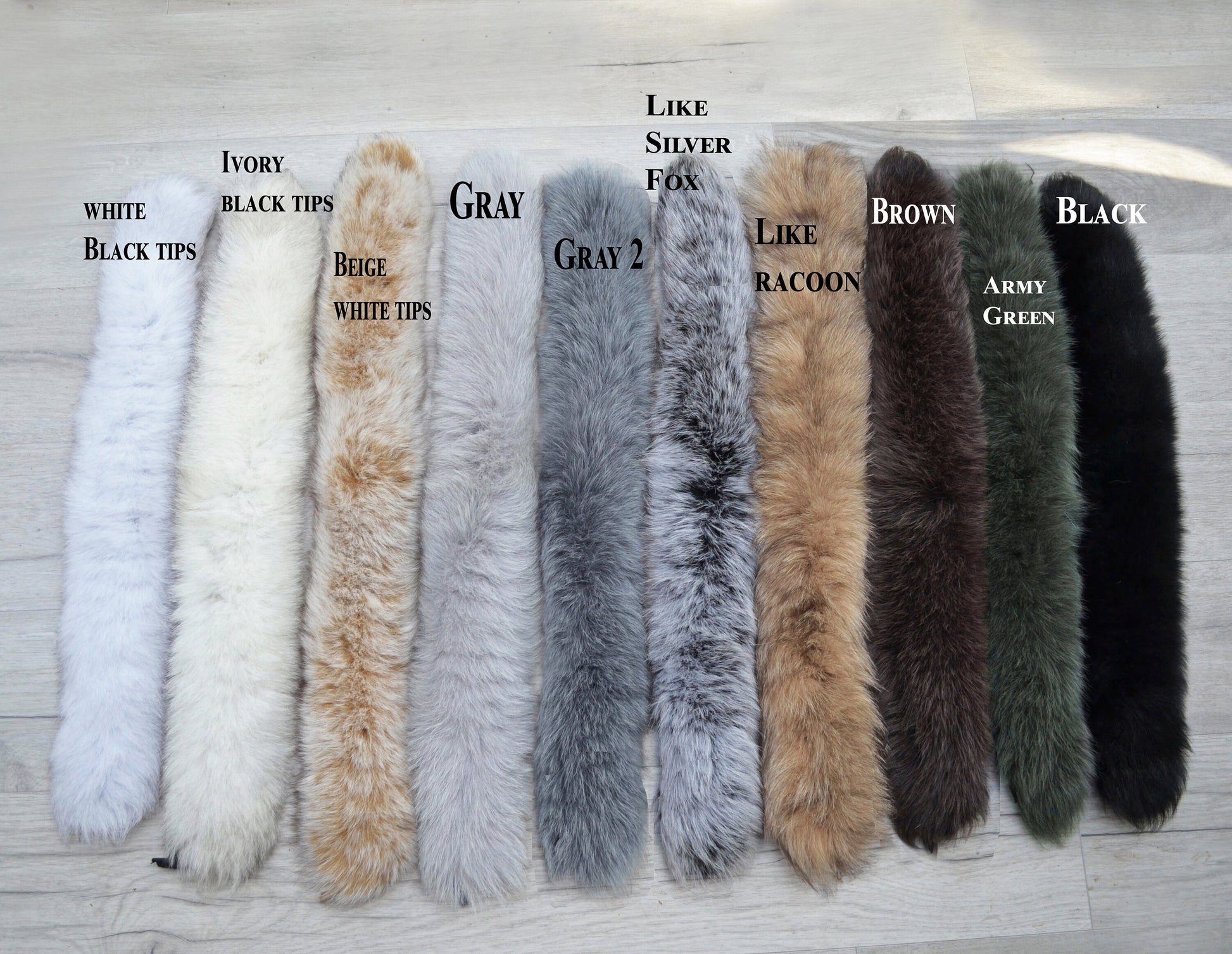 BY ORDER Fox (Tail) XL Double Real Fox Fur Trim Hood, Fur collar trim, Fox Fur Collar, Fur Scarf, Fur Ruff, Fur Jacket, Fur stripe, Real Fur