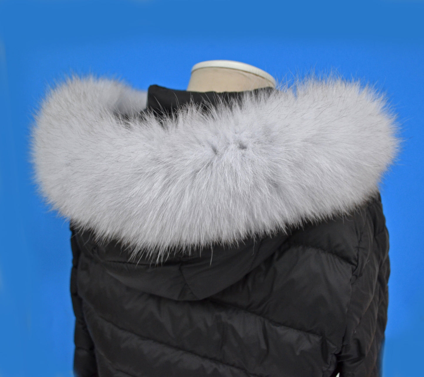 BY ORDER Fox (Tail) XL Double Real Fox Fur Trim Hood, Fur collar trim, Fox Fur Collar, Fur Scarf, Fur Ruff, Fur Jacket, Fur stripe, Real Fur