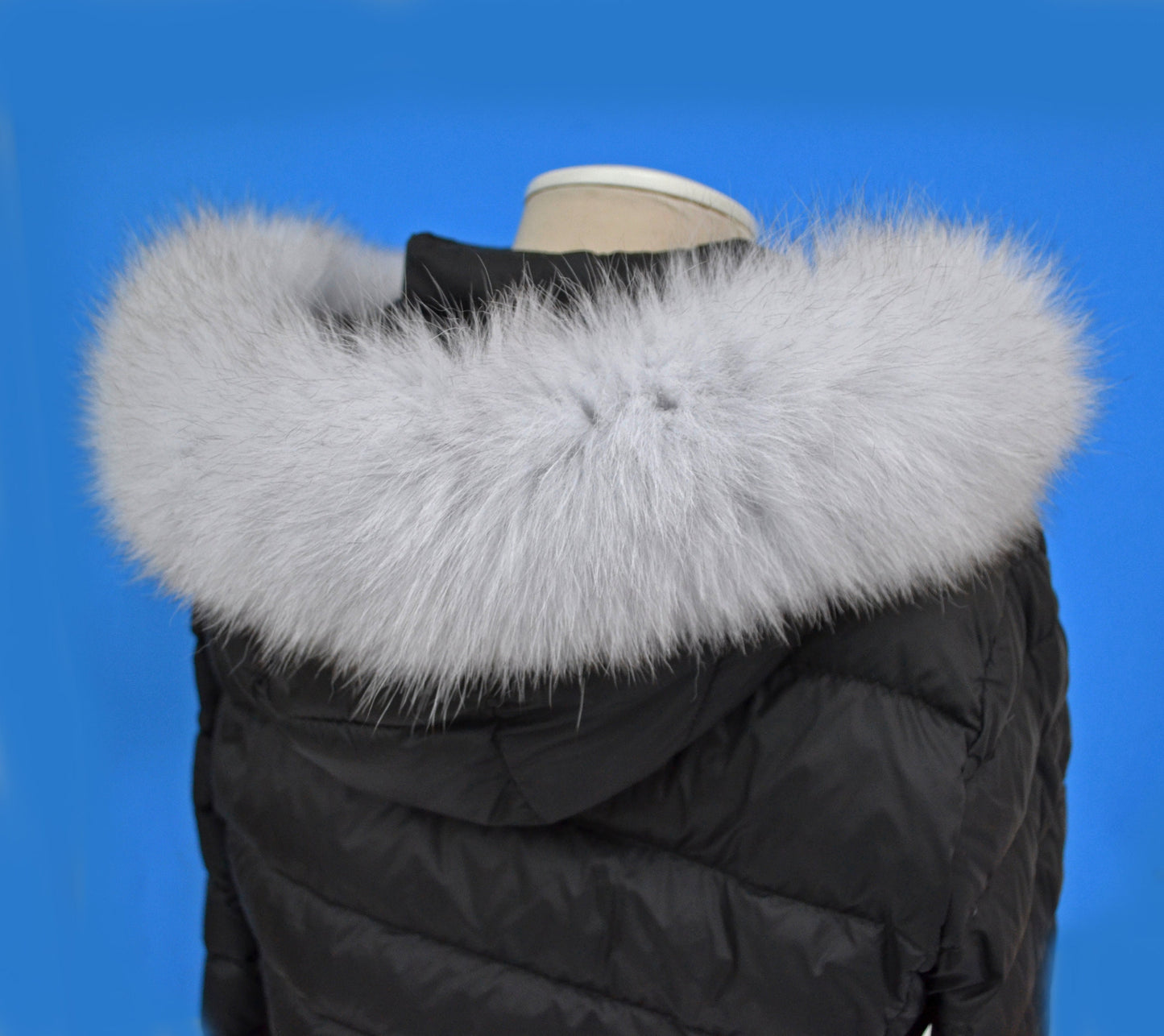 BY ORDER Fox (Tail) XL Double Real Fox Fur Trim Hood, Fur collar trim, Fox Fur Collar, Fur Scarf, Fur Ruff, Fur Jacket, Fur stripe, Real Fur
