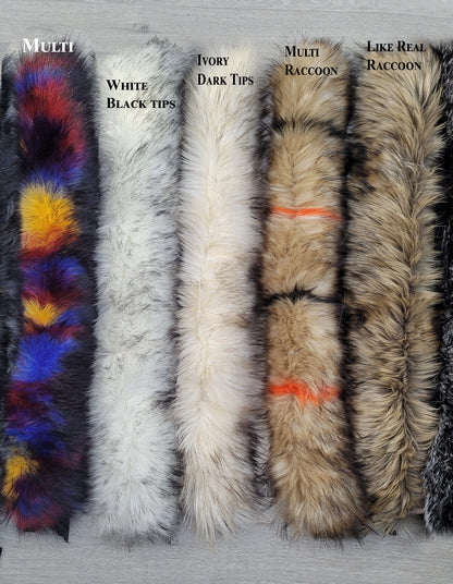 Faux Fur Hood Trim – Multiple Colors – 60–80 cm – product photo 3