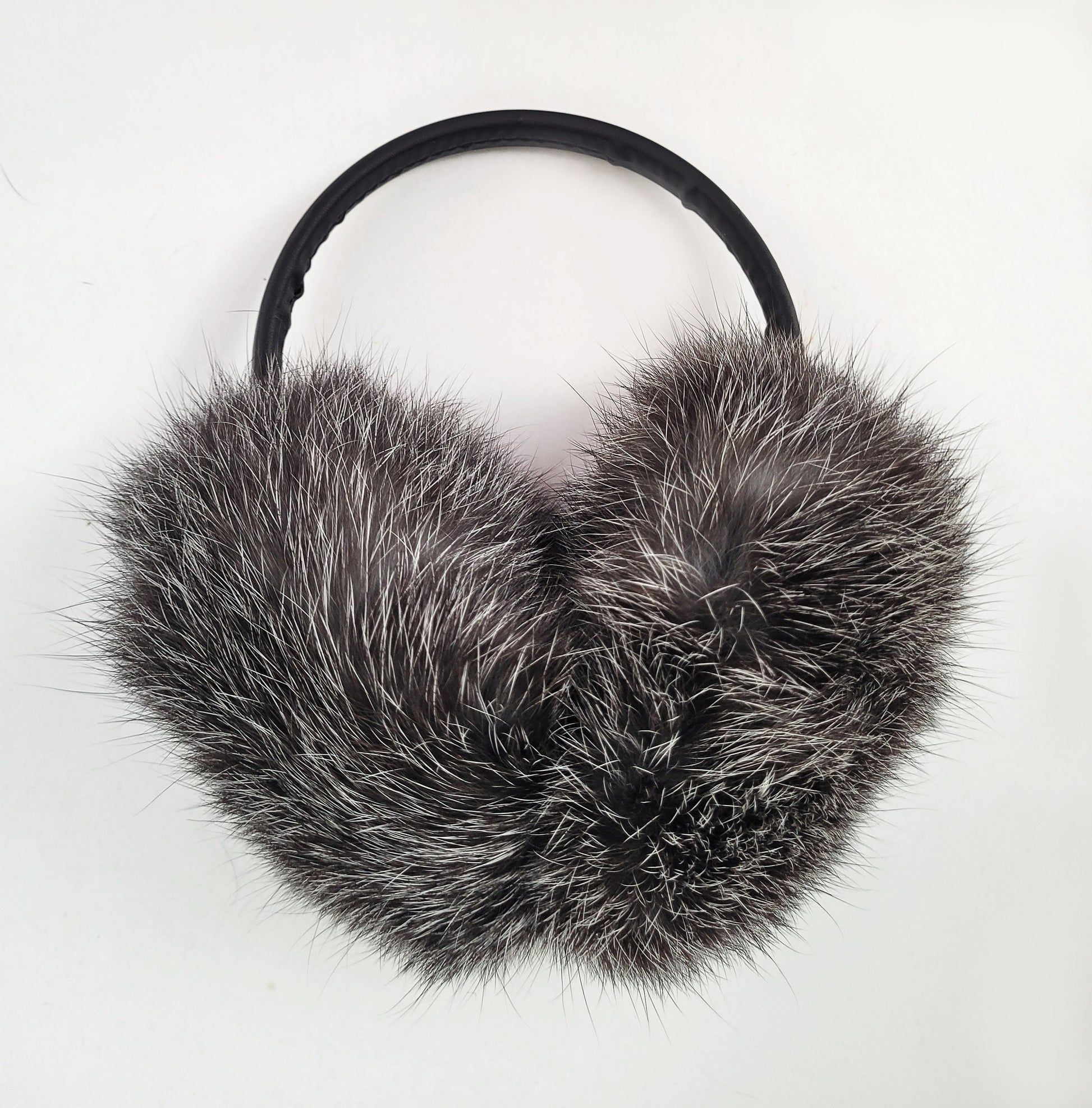 Gray Real Fur Earmuffs, Rabbit Fur Ear Warmer, Gray Earmuffs, Large Ear Muffs, Fluffy Ear Muffs, Earmuffs Women, Rabbit Fur Earmuff