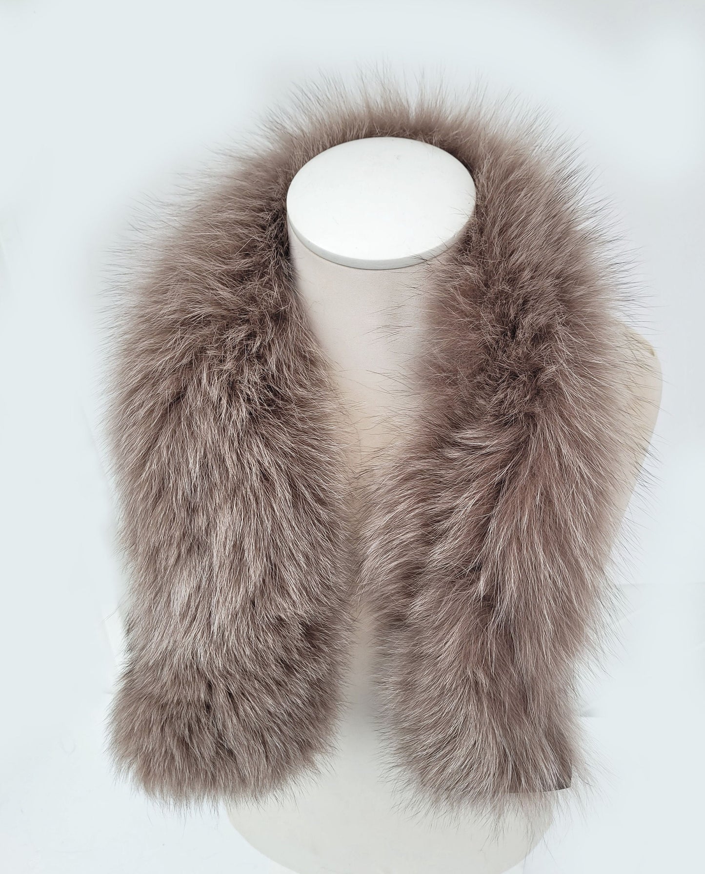 BY ORDER From Pieces! XL Large Full Finnish Real Fox Fur Collar, Fox Fur Collar, Fur Trim for Hoodie, Fur Scarf, Fur Ruff, Beige Fox