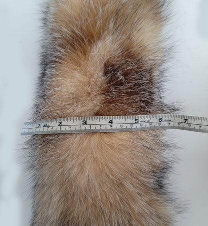 Brown-Beige Fox Fur Scarf – genuine Arctic fox fur pieces – image 7