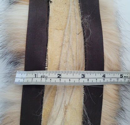 Brown-Beige Fox Fur Scarf – genuine Arctic fox fur pieces – image 8