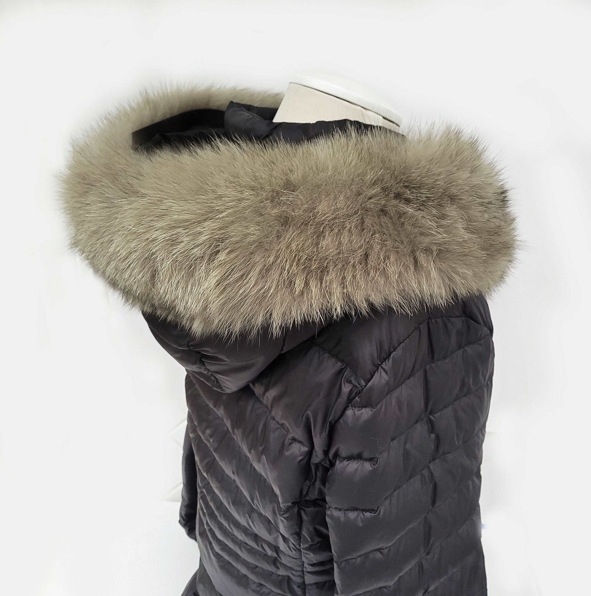 Large Brown Fox Fur Trim, Collar for Hood (PIECES), 80 cm