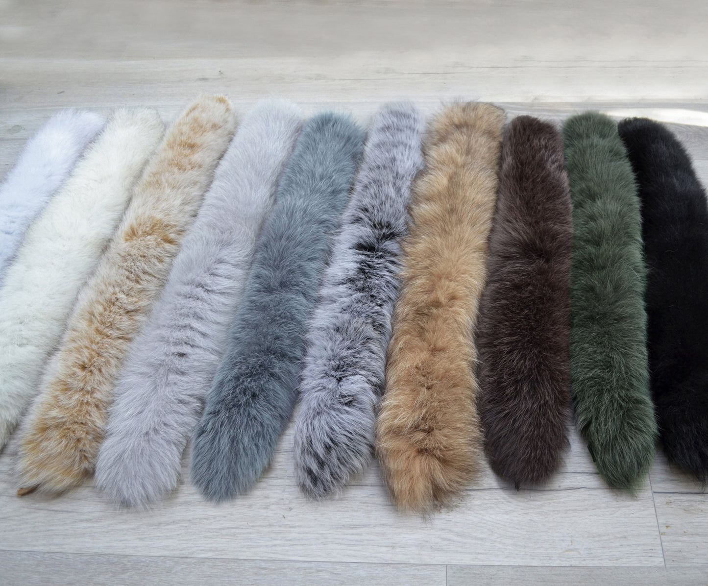 BY ORDER Fox (Tail) XL Double Real Fox Fur Trim Hood, Fur collar trim, Fox Fur Collar, Fur Scarf, Fur Ruff, Fur Jacket, Fur stripe, Real Fur