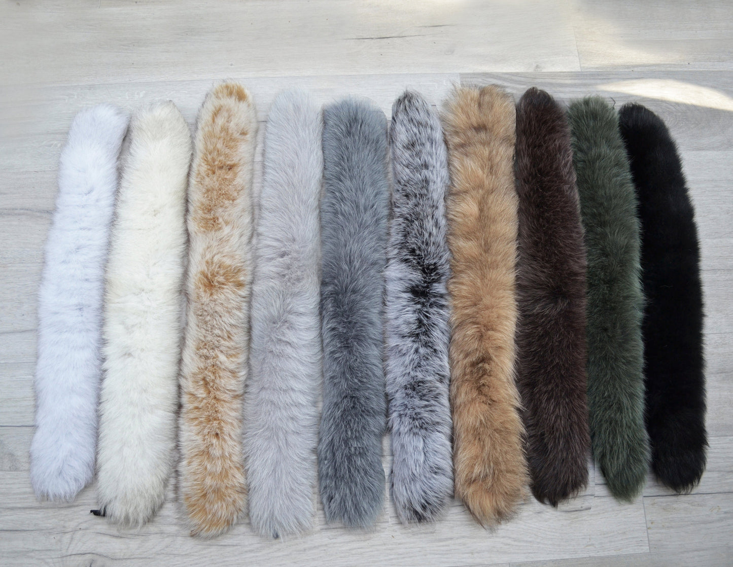 BY ORDER Fox (Tail) XL Double Real Fox Fur Trim Hood, Fur collar trim, Fox Fur Collar, Fur Scarf, Fur Ruff, Fur Jacket, Fur stripe, Real Fur