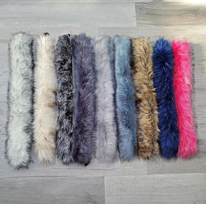Faux Fur Replacement Trim – Multiple Colors – 60–80 cm
