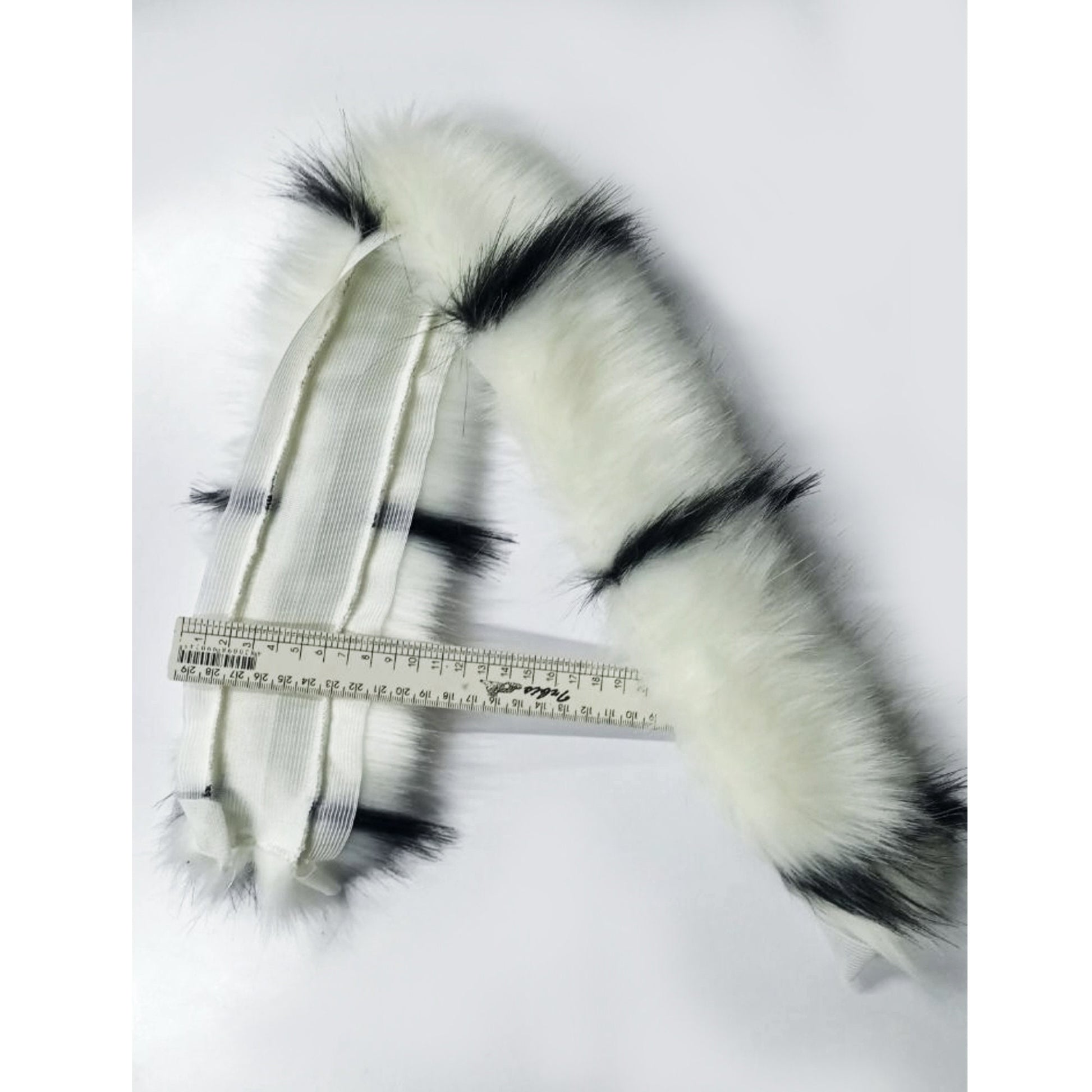BY ORDER White Black Striped Faux Fur Vegan Trim Hood 70 cm, Faux Fur Collar Trim, Fur Fabric, Fur Ruff, Faux Fur Hood, Hood Fur Jacket, Fur