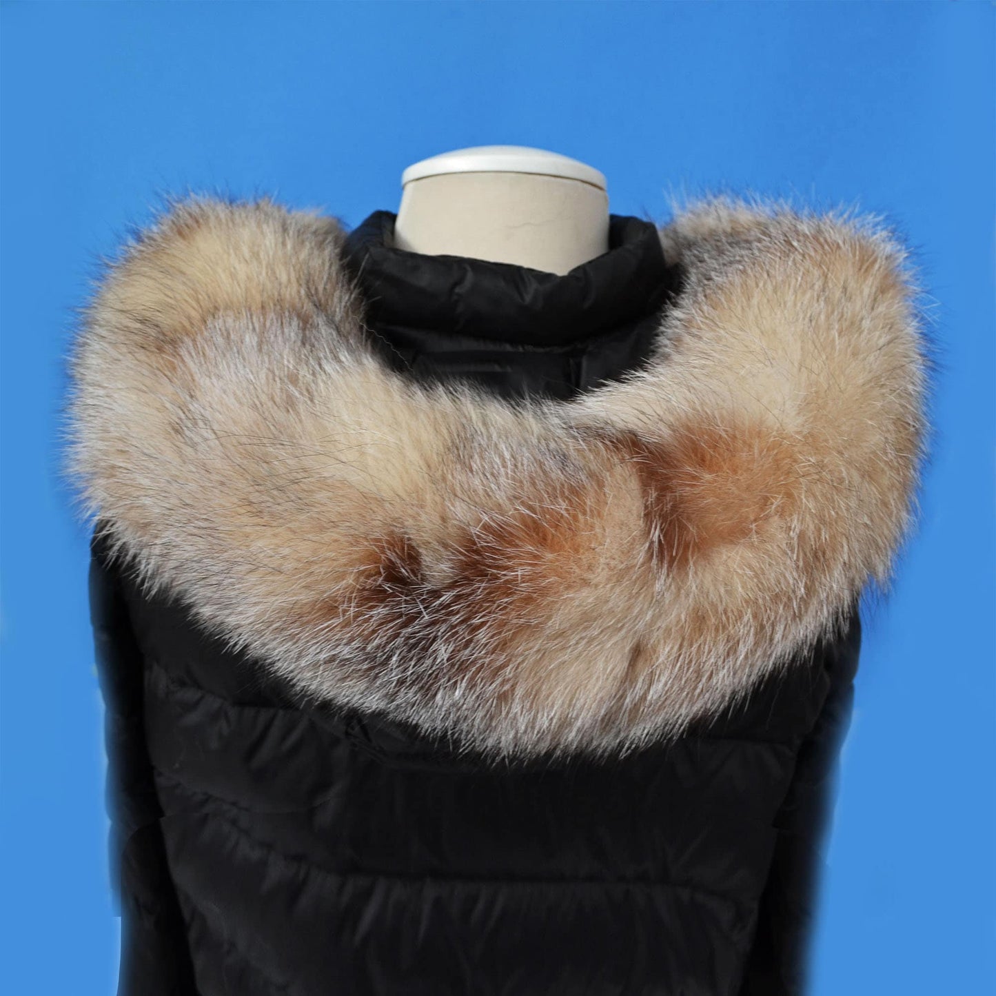 BY ORDER From Pieces! XL Large Full Finnish Real Fox Fur Collar, Fox Fur Collar, Fur Trim for Hoodie, Fur Scarf, Fur Ruff, Beige Fox