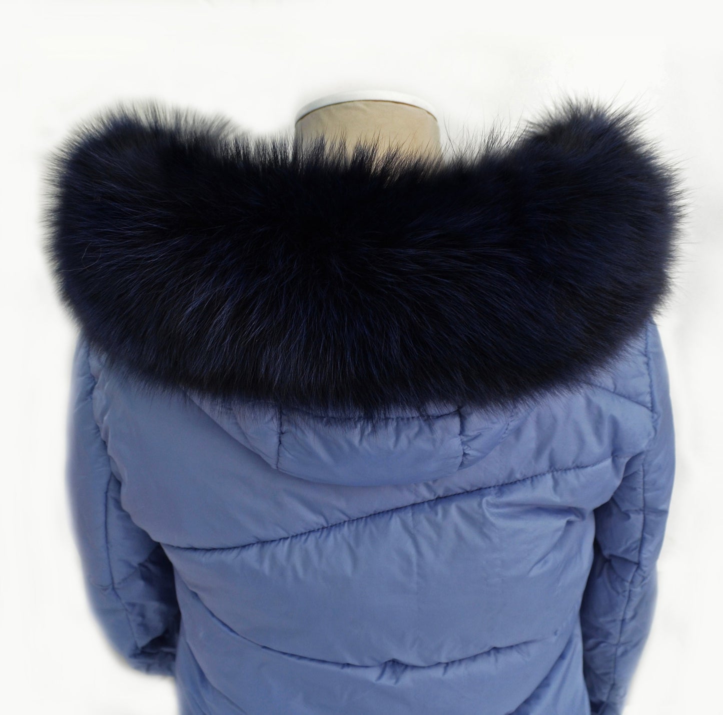 READY to SHIP From Pieces! XL Large Full Finnish Real Fox Fur Collar, Fox Fur Collar, Fur Trim for Hoodie, Fur Scarf, Fur Ruff, Blue Fox