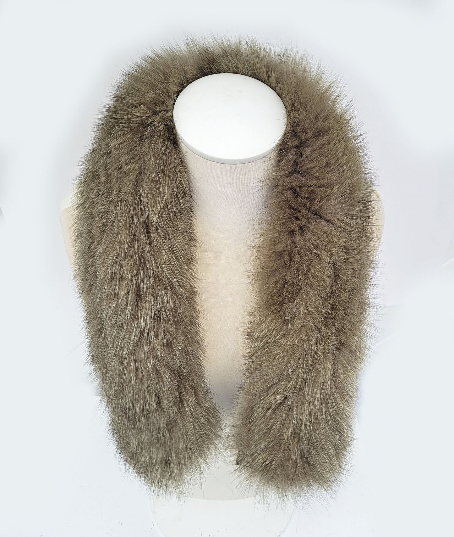 BY ORDER From Pieces! XL Large Full Finnish Real Fox Fur Collar, Fox Fur Collar, Fur Trim for Hoodie, Fur Scarf, Fur Ruff, Beige Fox