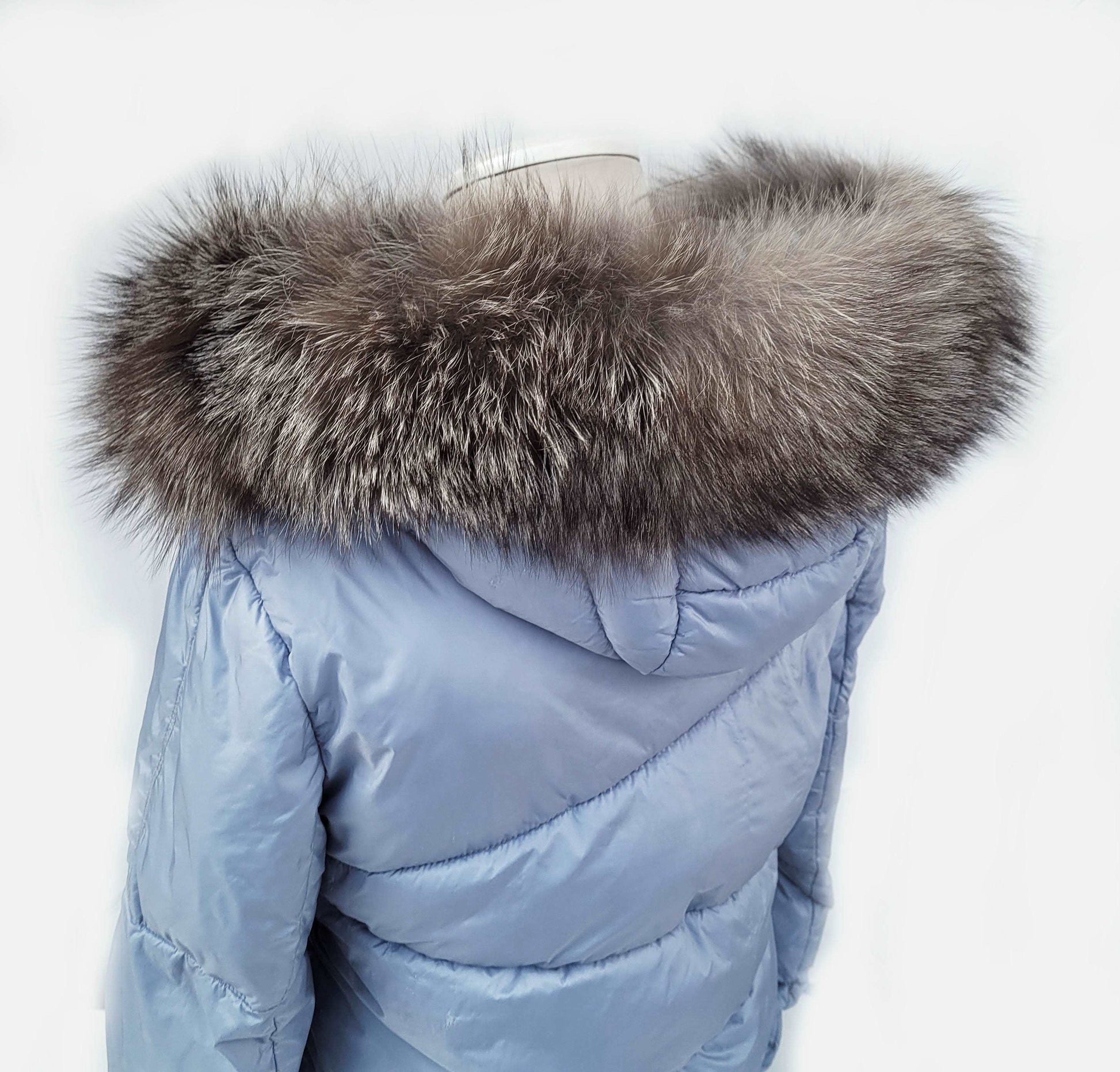 Large Brown Fox Fur Trim, Collar for Hood (PIECES), 80 cm