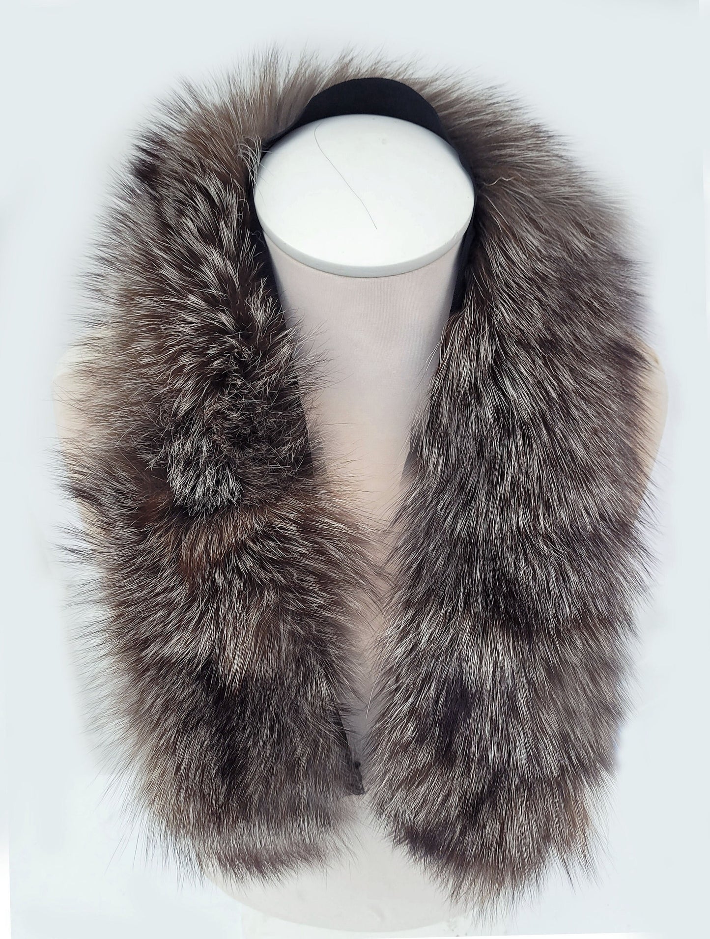 BY ORDER From Pieces! XL Large Full Finnish Real Fox Fur Collar, Fox Fur Collar, Fur Trim for Hoodie, Fur Scarf, Fur Ruff, Brown Fox