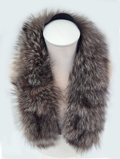 Brown Fox Fur Collar – genuine Arctic fox fur pieces – image 6