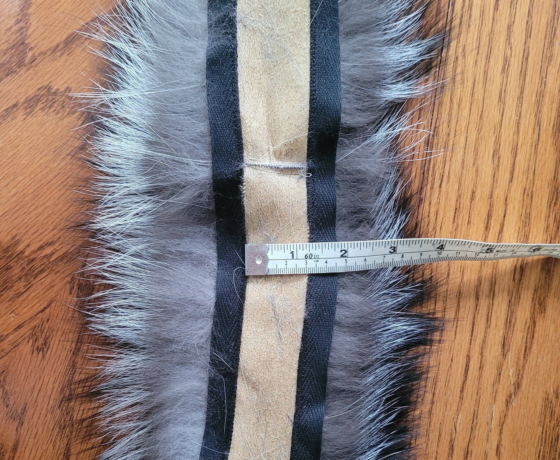 READY to SHIP Real Silver Fox Fur Trim Hood, Fur collar trim, Fox Fur Collar, Fur Scarf, Fur Ruff, Fox Fur Hood, Fox Fur stripe Coat Jacket