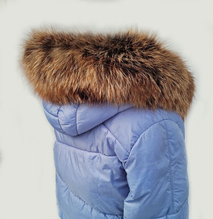 Reddish Replacement Fur Hood Trim – genuine Arctic fox fur pieces – image 2