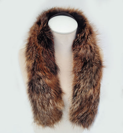 Reddish Replacement Fur Hood Trim – genuine Arctic fox fur pieces – image 4