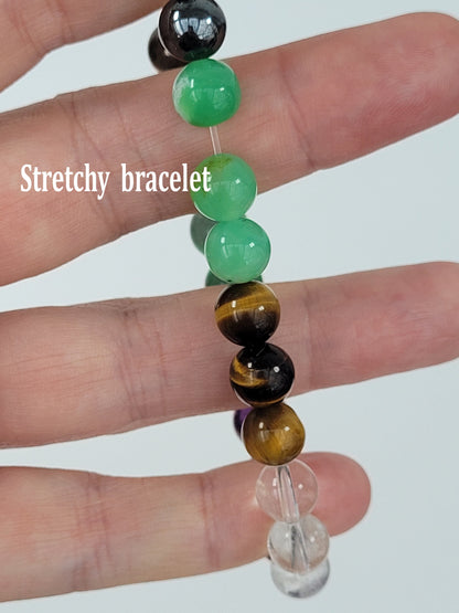 Money Wealth Bracelet, Prosperity Bracelet, Good Luck, Abundance Bracelet, Aventurine, Citrine, 8MM Beaded Bracelet, Gift for her
