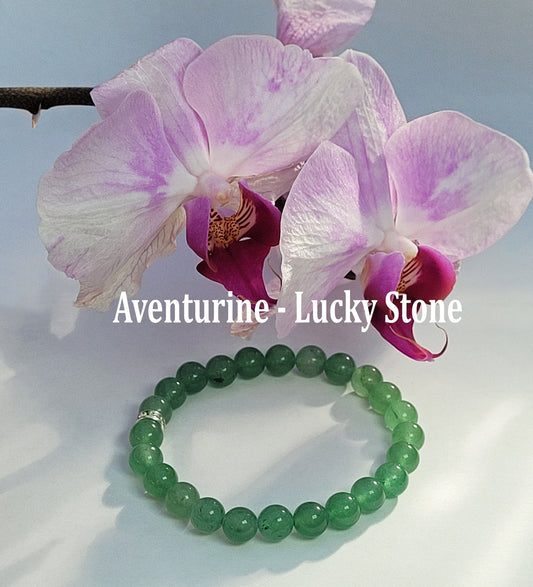 Aventurine Bracelet: Genuine Green Gemstone Stretch Bracelet