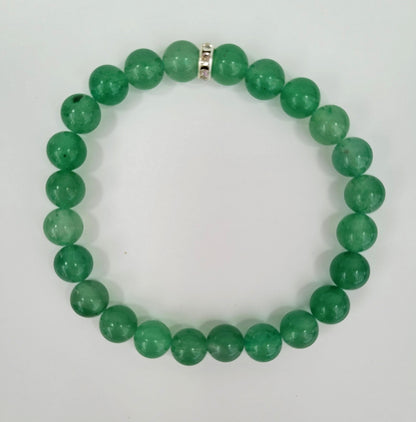 Aventurine Bracelet: Genuine Green Gemstone Stretch Bracelet