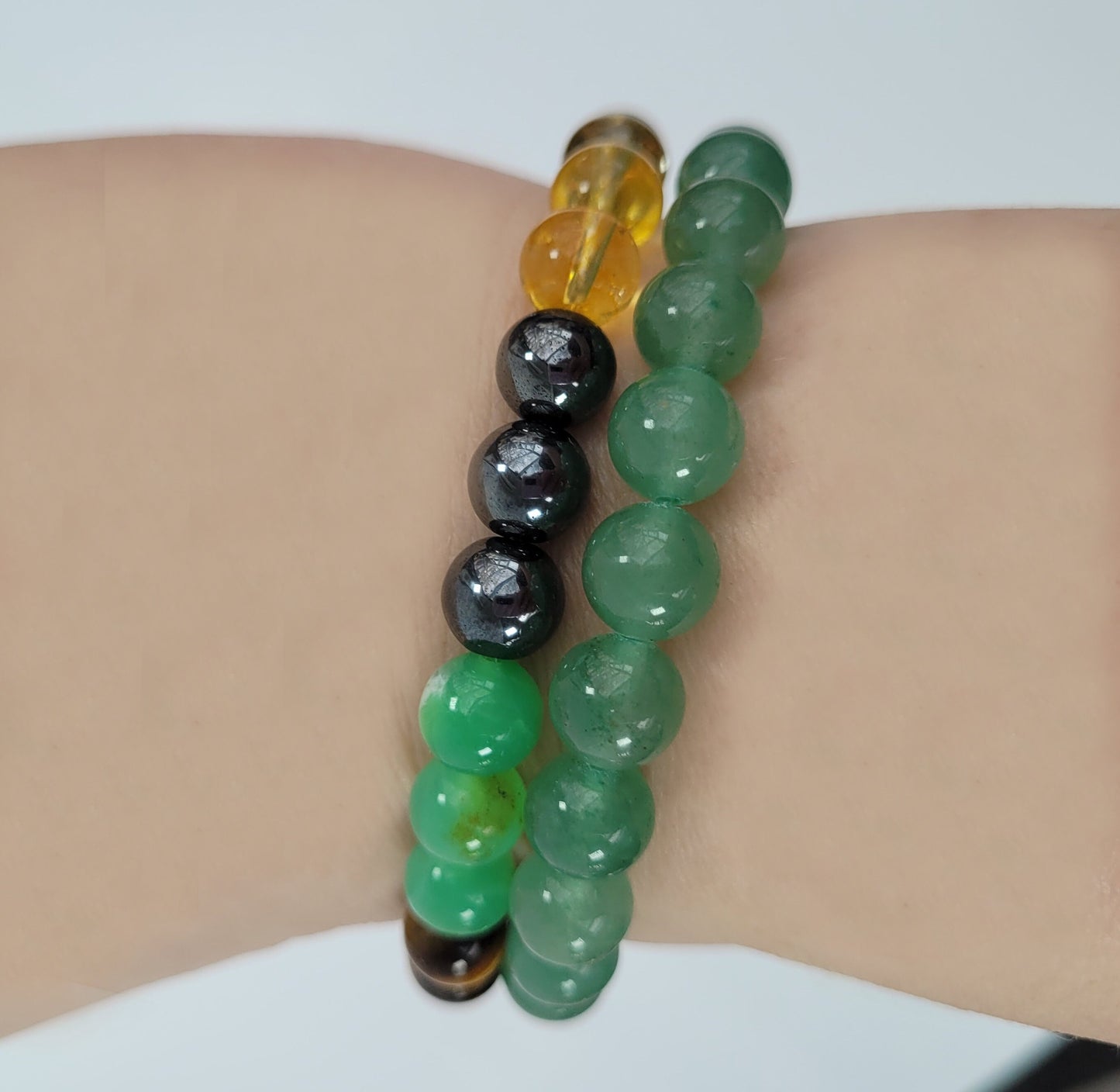 Aventurine Bracelet: Genuine Green Gemstone Stretch Bracelet