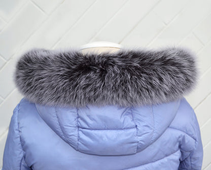 Multiple Colors Fox Fur Hood – genuine Arctic fox pelt – image 6