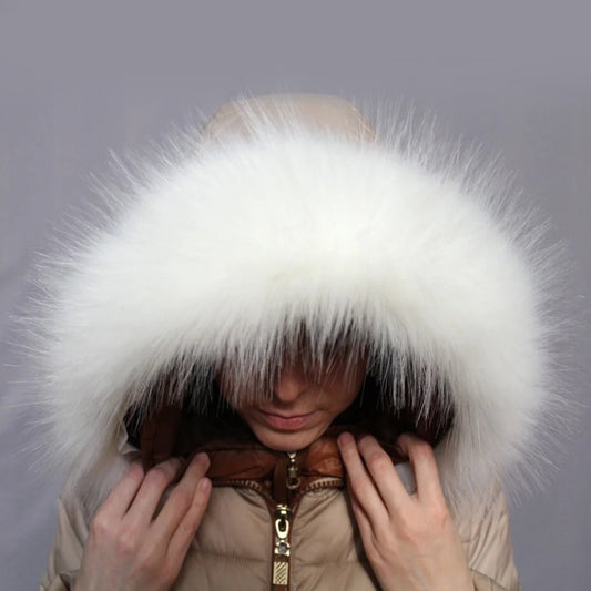 BY ORDER Faux Fur Vegan Trim Hood 70 cm, Faux Fur Collar Trim, Fake Fur, Fur Fabric, Fur Ruff, Faux Fur Hood, Hood Fur Jacket, White