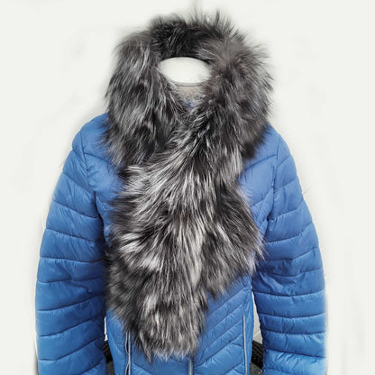 Women's real fox fur scarf and fur neck warmer – view 6