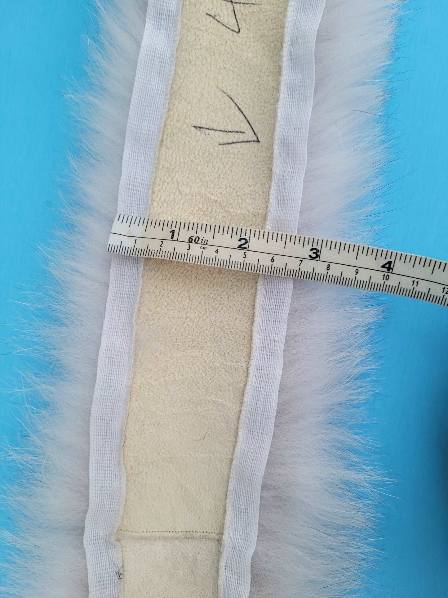 BY ORDER XL White with Black tips Large Real Fox Fur (not Tail) Trim Hood, Fox Fur Collar, Fur Scarf, Fur Ruff, Fur Hood, Fur Collar