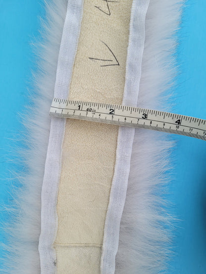 White With Black Tips Detachable Fur Trim – genuine Arctic fox pelt – image 9