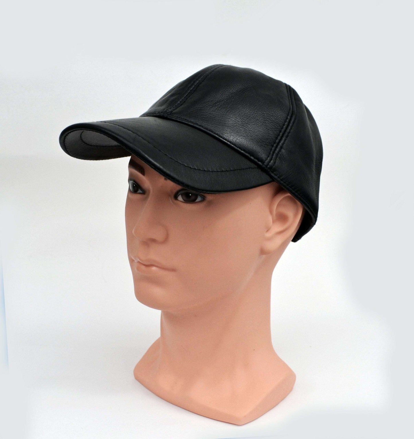 BY ORDER Real Leather Baseball Cap, Leather Hat, Baseball Hat, Adjustable Baseball Cap Men Baseball Hat, Genuine Leather, Waterproof,  brim