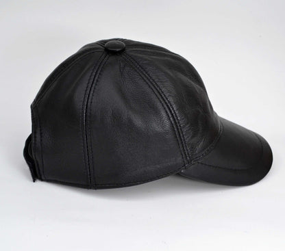 Men's genuine leather adjustable baseball cap – view 5