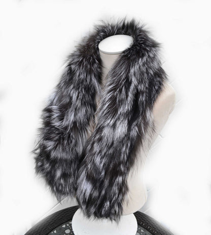 Women's real fox fur scarf and fur neck warmer – view 2