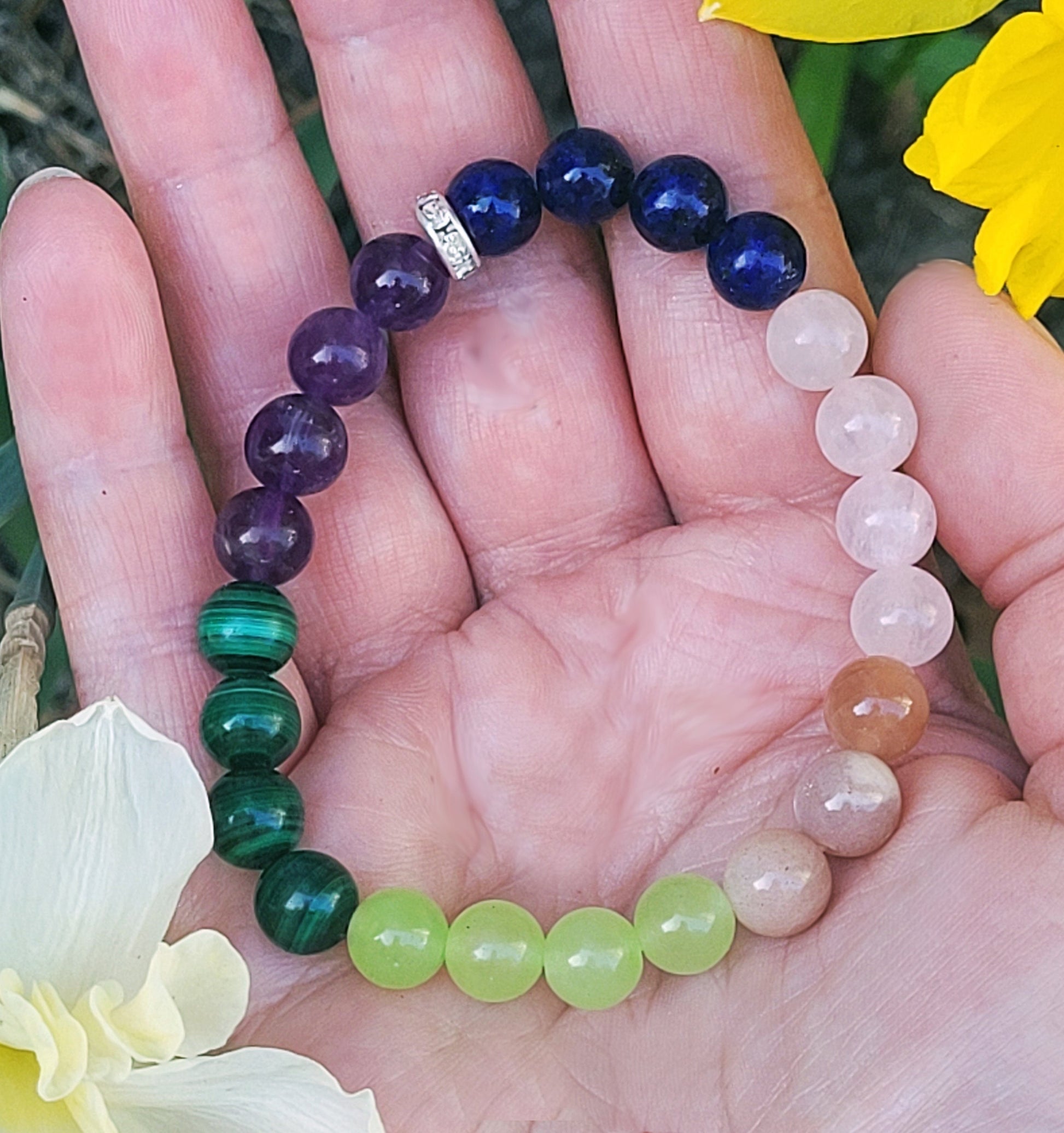 Love Attract Bracelet, Crystal Stone Bead Bracelet, Popularity Bracelet, Friendship Bracelet, Rose Quartz 8MM Beaded Bracelet Cuff Bangle