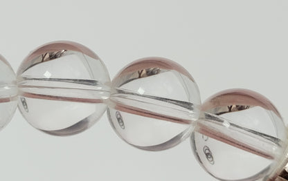 Beaded Bracelet, Clear Quartz Bracelet, White Stone 8 mm Beads Bracelet, 100% Natural Clear Quartz Stone, Round Bangle Bracelet, Healing