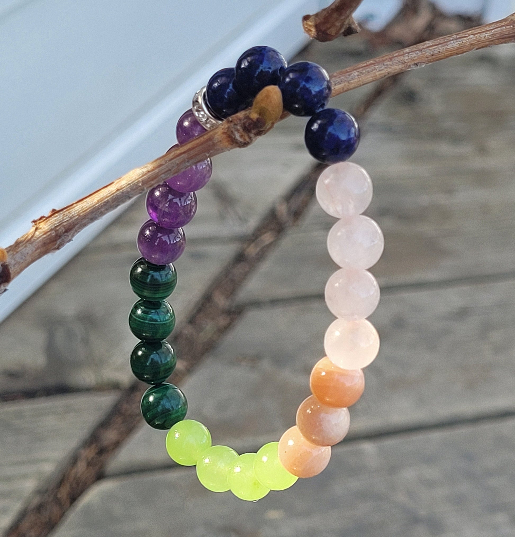 Love Attract Bracelet, Crystal Stone Bead Bracelet, Popularity Bracelet, Friendship Bracelet, Rose Quartz 8MM Beaded Bracelet Cuff Bangle