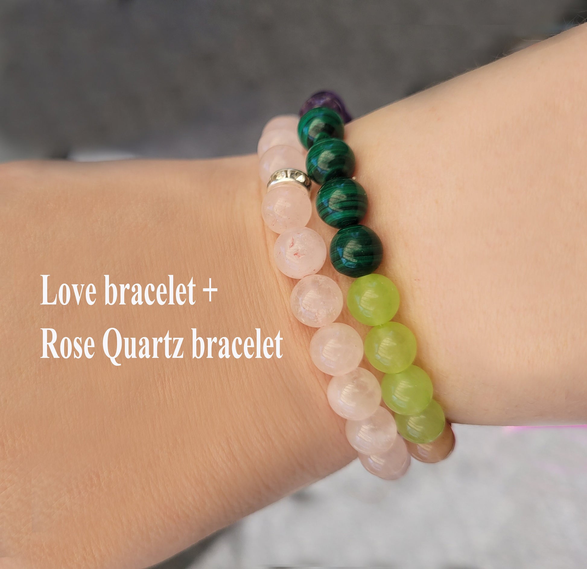 Love Attract Bracelet, Crystal Stone Bead Bracelet, Popularity Bracelet, Friendship Bracelet, Rose Quartz 8MM Beaded Bracelet Cuff Bangle