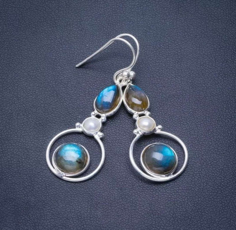 Blue Fire Labradorite Earrings, Blue Fire Earring, 925 Sterling Silver Earrings, Oval Earring, Women Earrings, Gemstone Earring, Blue Stone