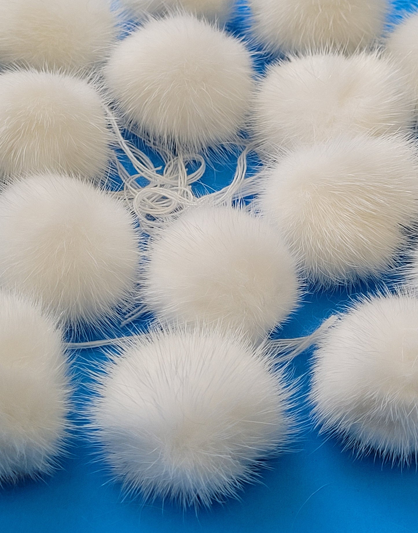 BY ORDER 5pc - 2" (50mm) Large Mink Fur Pom Poms Genuine Fur Ball Charm Pendant for Keychain Necklace Earring Pompom Pom Ring Fur Pompom